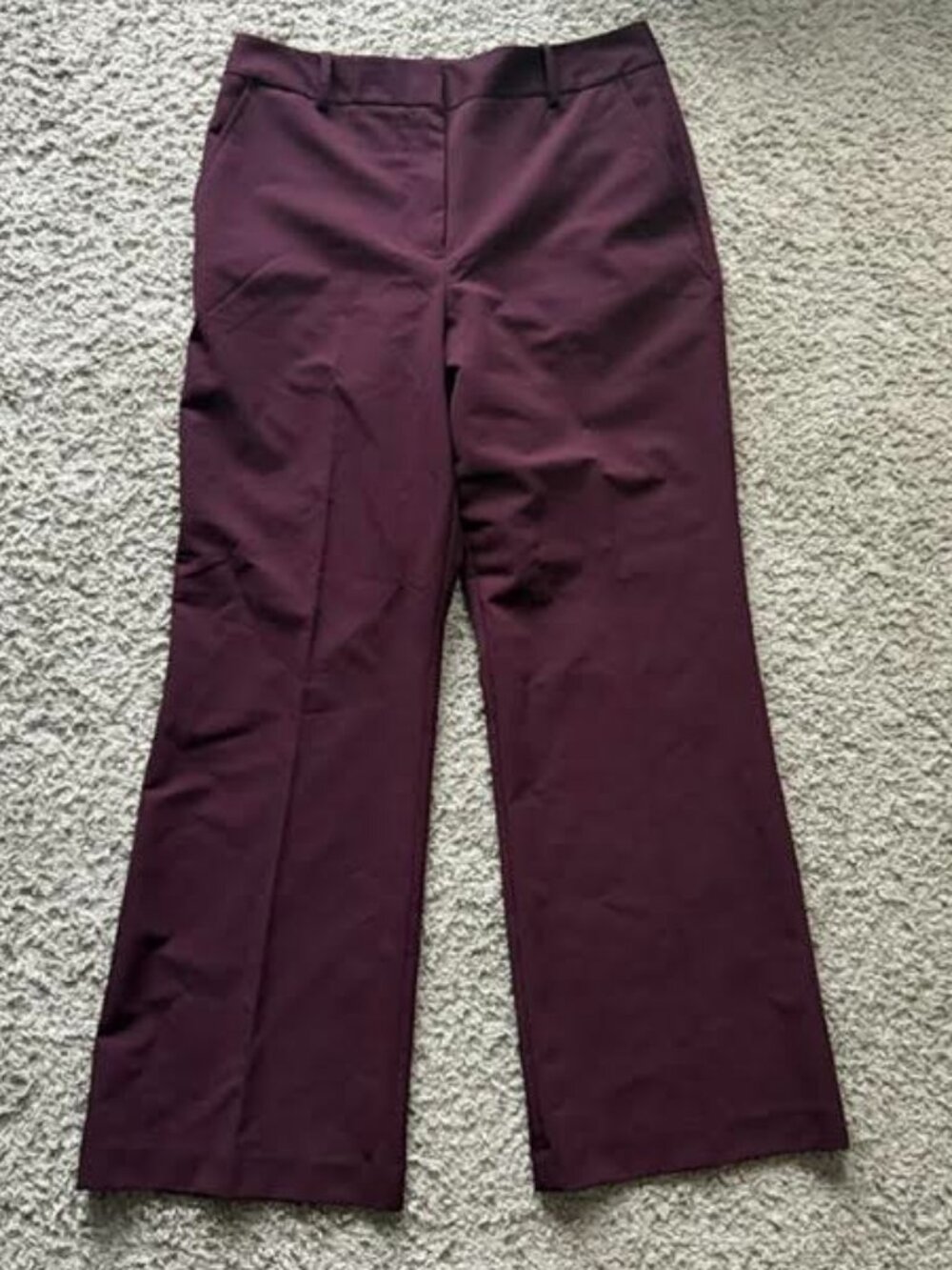 Worthington Women's Petite 8P Burgundy Plum Straight Leg Trousers